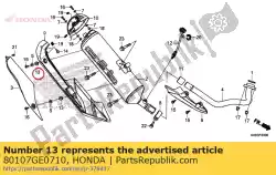 Aqui você pode pedir o borracha, rr. Configuração do pára-choque em Honda , com o número da peça 80107GE0710: