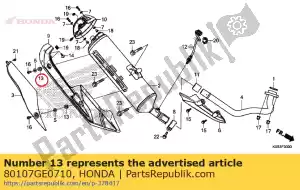 Honda 80107GE0710 borracha, rr. configuração do pára-choque - Lado inferior