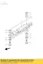 Here you can order the spacer,8. 4x14x6 from Suzuki, with part number 0918008130XC0: