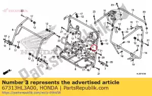 honda 67313HL3A00 rede lateral de arame b - Lado inferior