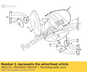 Piaggio Group 582135 headlamp - Bottom side