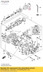 Suzuki 0940280501 clamp - Bottom side