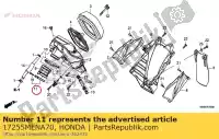 17255MENA70, Honda, Fascia, tubo di collegamento del filtro dell'aria (60mm) honda  crf 250 450 2013 2014 2015 2017 2018 2019 2020, Nuovo