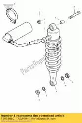 Aquí puede pedir unidad de suspensión trasera de Triumph , con el número de pieza T2051060: