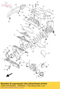yamaha 2GB144530000 junta, filtro de ar 1 - Lado inferior