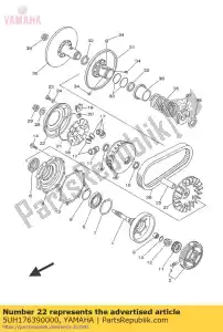 yamaha 5UH176390000 tapón - Lado inferior