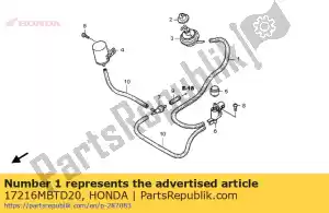 Honda 17216MBTD20 rura, sterowanie membran? - Dół