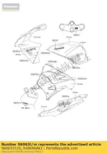 kawasaki 560631535 padrão, cobertura cnt, l zx900-e1 - Lado inferior