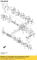 Here you can order the gear,3rd & 4th from Suzuki, with part number 2423114J00: