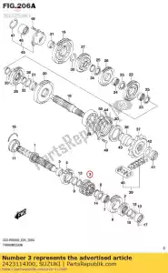 suzuki 2423114J00 gear,3rd & 4th - Bottom side