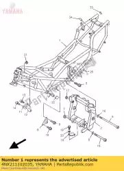 frame comp. Van Yamaha, met onderdeel nummer 4NX211102035, bestel je hier online: