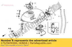 Aqui você pode pedir o borracha, montagem em tanque em Honda , com o número da peça 17525KFK000: