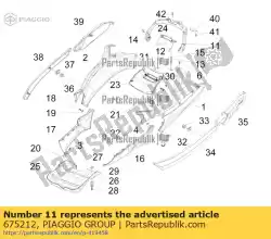 Ici, vous pouvez commander le poignée passager auprès de Piaggio Group , avec le numéro de pièce 675212: