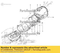 instrumentenhouder voorkap van Piaggio Group, met onderdeel nummer 6720080090, bestel je hier online: