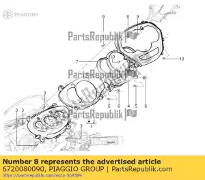 Piaggio Group 6720080090 instrumentenhouder voorkap - Onderkant