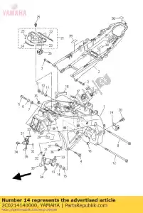 yamaha 2C0214140000 bossage, support moteur - La partie au fond