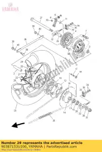 yamaha 90387153U100 coleira (3dm) - Lado inferior