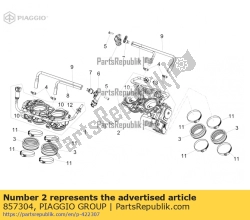 Aprilia 857304, Corpo farfallato posteriore, OEM: Aprilia 857304