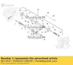 primaire tandwielas van Piaggio Group, met onderdeel nummer B013937, bestel je hier online: