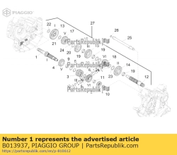 Aprilia B013937, Wa? przek?adni g?ównej, OEM: Aprilia B013937