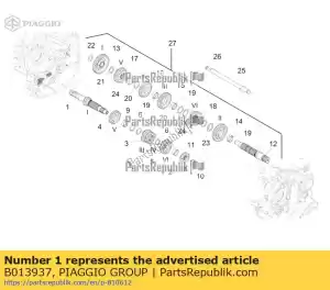 Piaggio Group B013937 primaire tandwielas - Onderkant