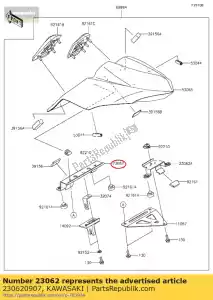 kawasaki 230620907 01 bracket-comp - Lado inferior