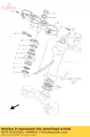 5D7F34352000, Yamaha, poignée de couronne yamaha mt 125 2015 2016, Nouveau