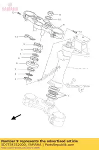 yamaha 5D7F34352000 poignée de couronne - La partie au fond