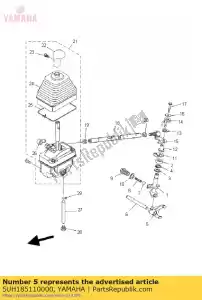 yamaha 5UH185110000 garfo, turno 1 - Lado inferior