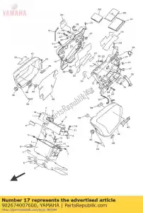 yamaha 902674007600 blindklinknagel (8k1) - Onderkant