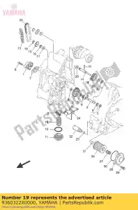 yamaha 9360322X0000 perno - Lado inferior