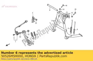 honda 50526MS9000 tuyau, pivot de support principal - La partie au fond