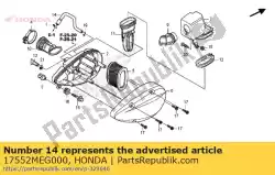 Aqui você pode pedir o tubo, respirador em Honda , com o número da peça 17552MEG000: