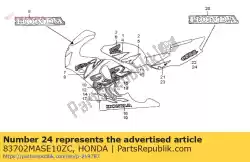 Here you can order the mark, l. Side cover (###) *type3* (type3 ) from Honda, with part number 83702MASE10ZC: