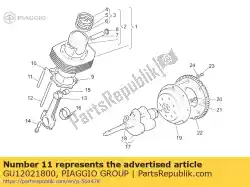 Here you can order the stud bolt from Piaggio Group, with part number GU12021800: