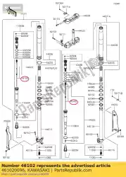 Ici, vous pouvez commander le tige, piston auprès de Kawasaki , avec le numéro de pièce 461020096: