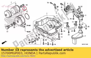 honda 15700MGP003 comp. refrigerador, óleo - Lado inferior