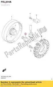 suzuki 3179114J00 bolt,generator - Bottom side