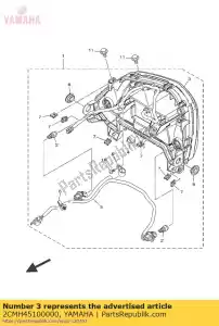 yamaha 2CMH45100000 unidad de luz trasera culo - Lado inferior