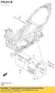 suzuki 4121414F10 spacer, crankcas - Onderkant