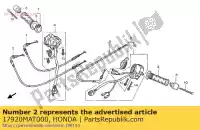 17920MAT000, Honda, cable comp. b, throttle honda cbr 1100 1997 1998, New