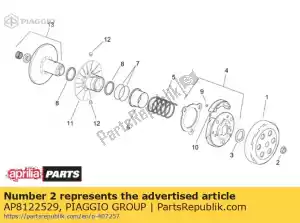 Piaggio Group AP8122529 flanged nut - Bottom side