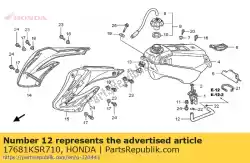 Aqui você pode pedir o tubo, combustível em Honda , com o número da peça 17681KSR710: