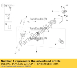 Aprilia 896693, Kit de bloqueio, OEM: Aprilia 896693