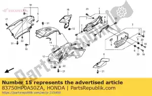 honda 83750HP0A50ZA deksel comp., brandstoftank * nh1 * (nh1 zwart) - Onderkant