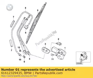 bmw 61612329435 windscreen wiper adjustment - Right side