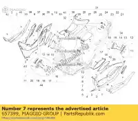 657399, Piaggio Group, griglia poggiapiedi sinistra piaggio mp zapm75100 zapta0100 zapta2100 zaptd2100 125 300 2011 2016 2017 2018 2019 2020 2021 2022, Nuovo