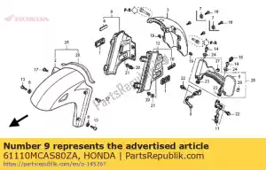 Honda 61110MCAS80ZA hoezen set, r. fr. spatbord - Onderkant