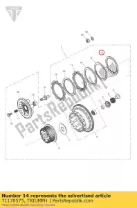 triumph T1170575 plate clutch pressure - Bottom side