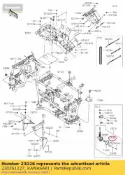 Here you can order the lens,reverse lamp kef300-a6 from Kawasaki, with part number 230261227: